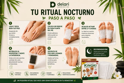 Parches Kinoki Para Pies | Despertá Más Liviano Cada Mañana